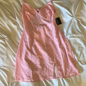 light pink mini dress